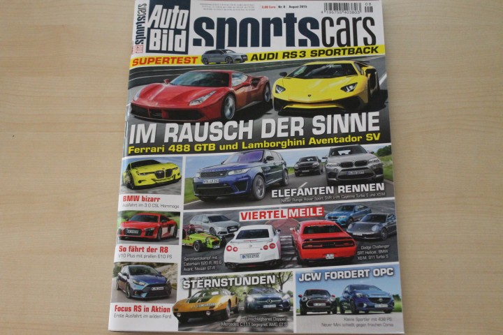 Deckblatt Auto Bild Sportscars (08/2015)
